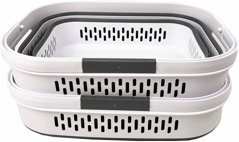 SAMMART 40L (10.5 Gallon) Collapsible Plastic Laundry Basket - Foldable Pop-U...