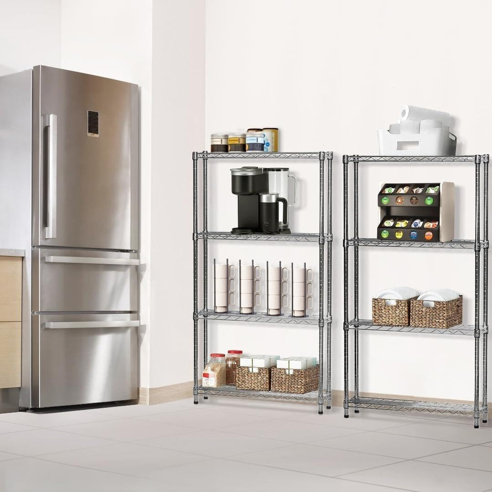 Shelving Inc. 8" d x 30" w x 72" h Chrome Wire Shelving with 4...