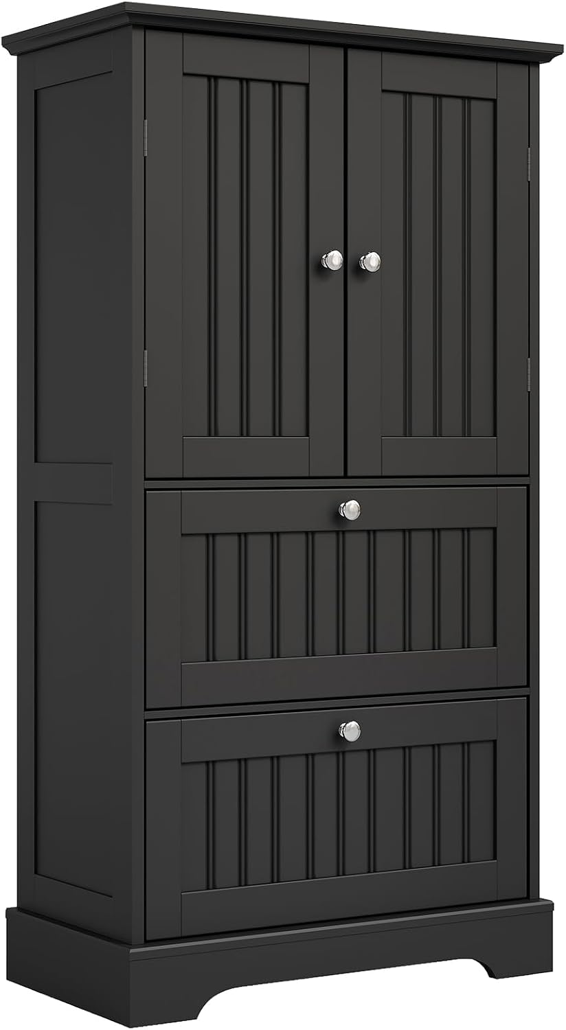 Bathroom Floor Cabinet with 2 Drawers and Adjustable Shelf