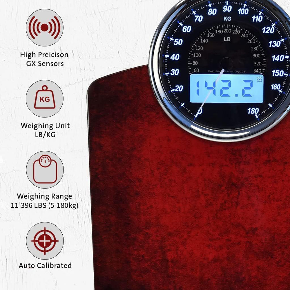 2-in-1 Digital & Analog Bathroom Scale, 400 lbs, Large Display