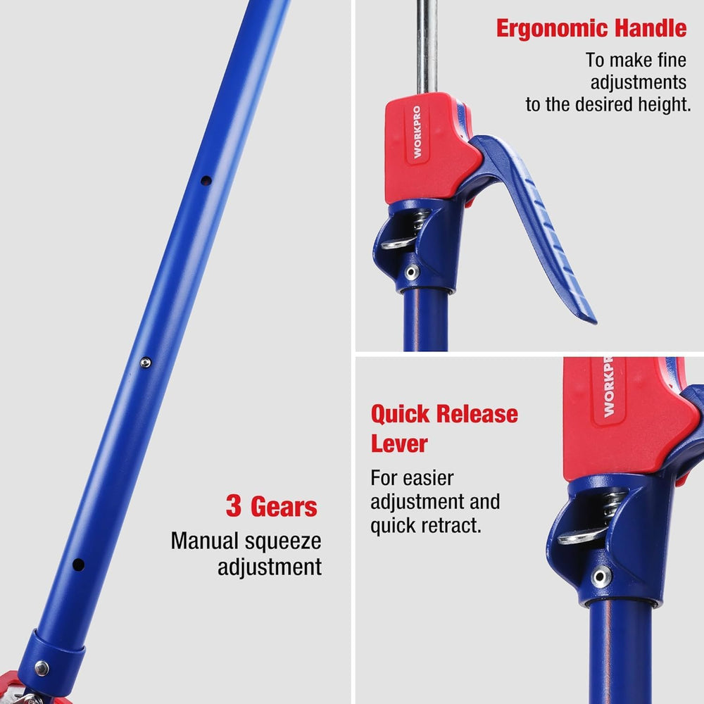 WORKPRO Cabinet Jacks, 23-5/8" to 45-1/4" Adjustable Support Pole, ...