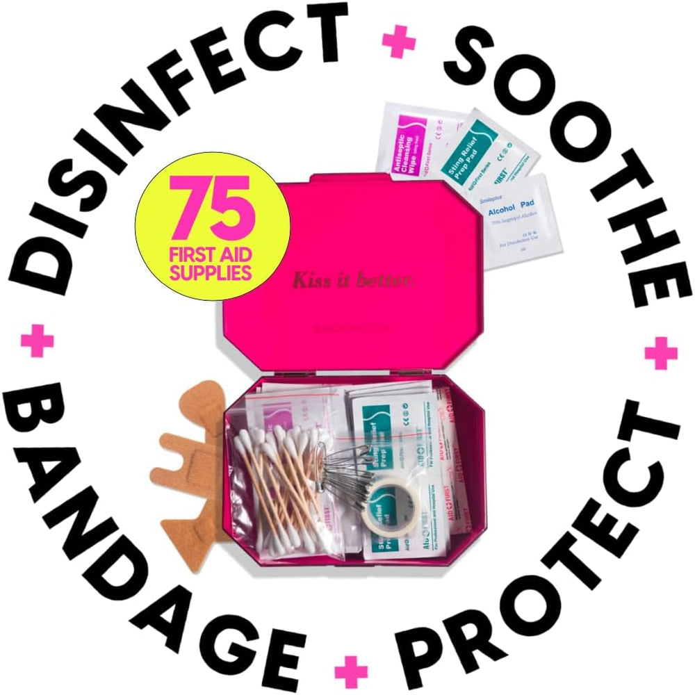 BLINGSTING First Aid Kit - 75 Essential First-aid Supplies, Bandages, Wipes, ...