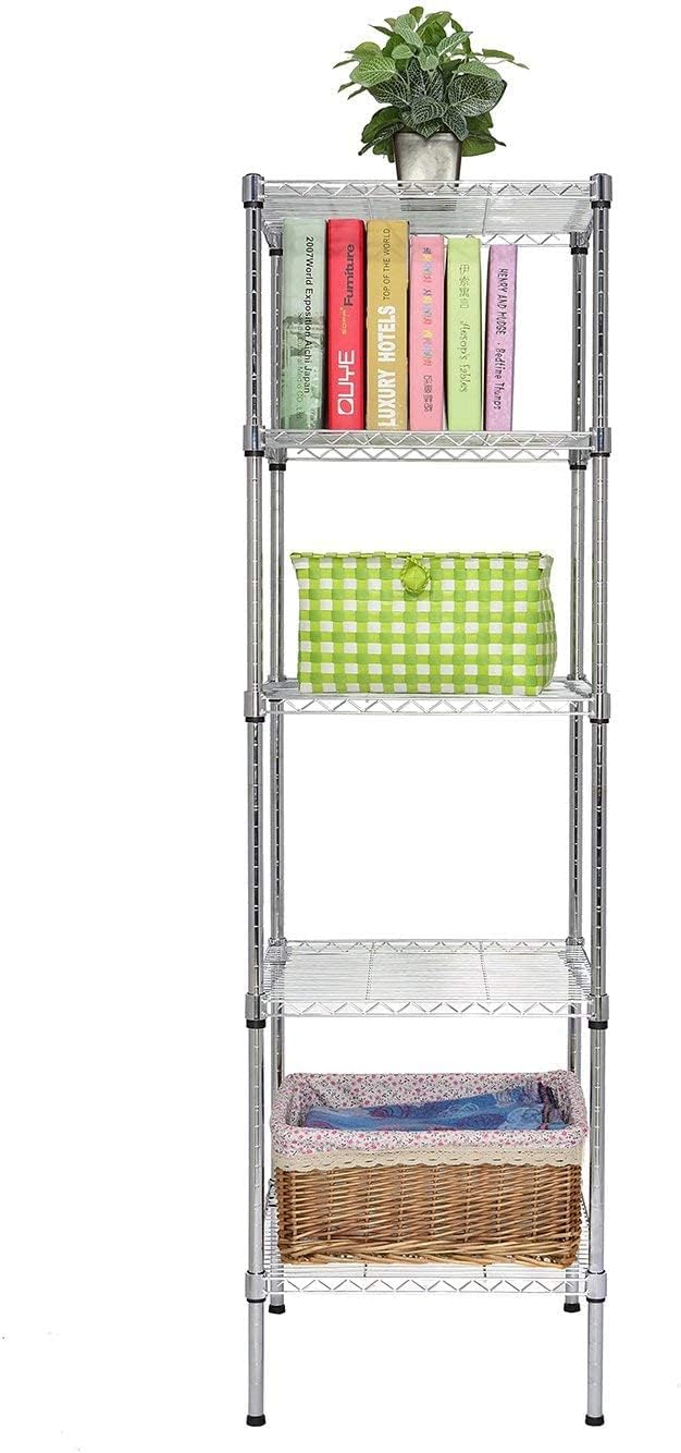 Finnhomy Heavy Duty 5 Tier Wire Shelving Unit, 18x18x59-inches 5 Shelves Stor...