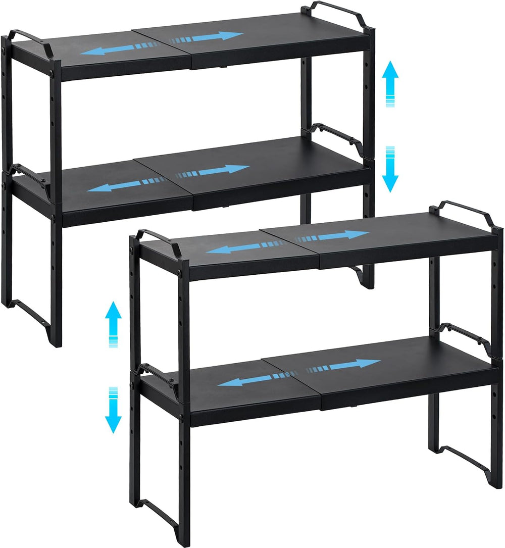 4 Pack Kitchen Cabinet Shelves Organizers, Kitchen Counter Storage Shelf Spic...