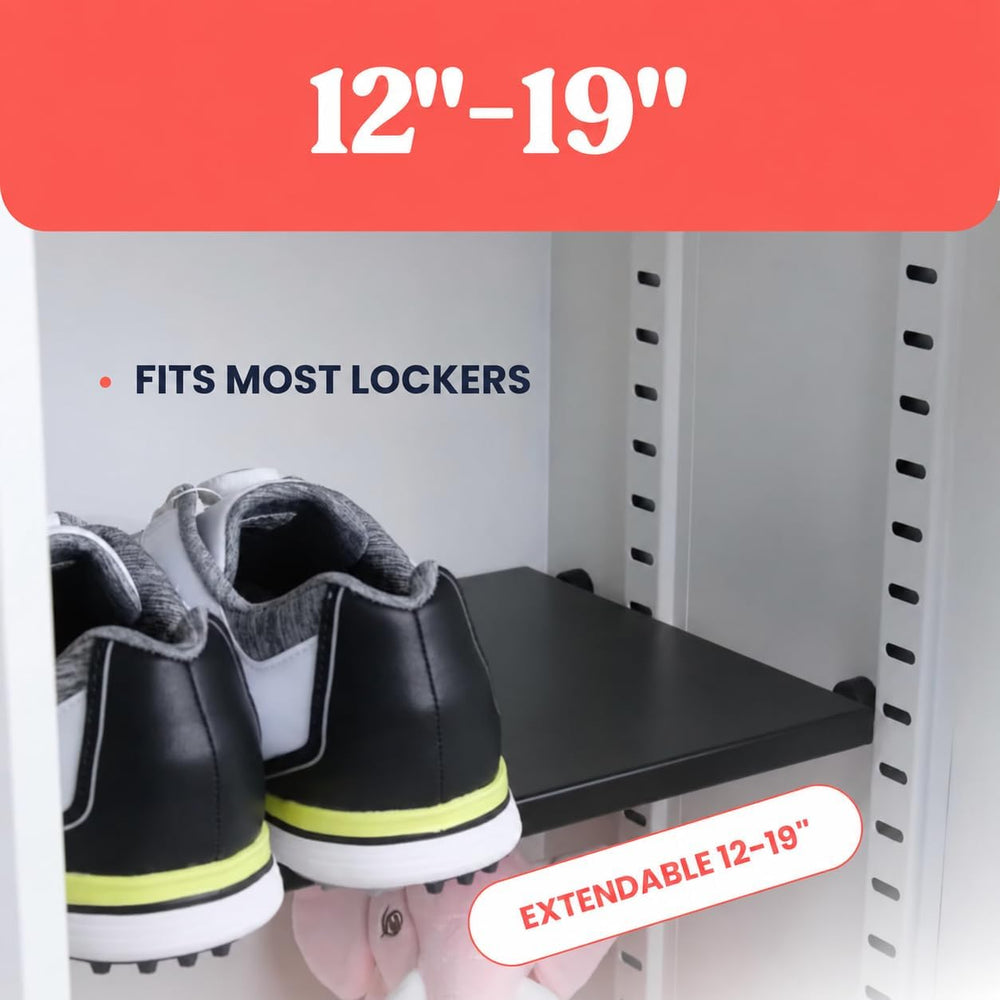 Home in Bold Metal Adjustable Locker Shelf (New 2026 v2) Heavy Duty Powder-Co...