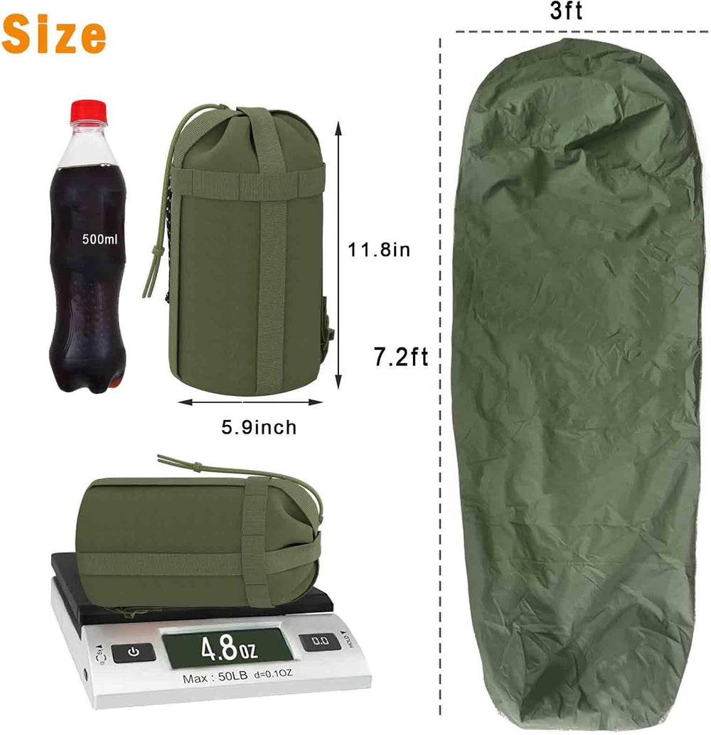MT Army Military Modular Sleeping Bags System, Multi Layered with Bivy Cover ...