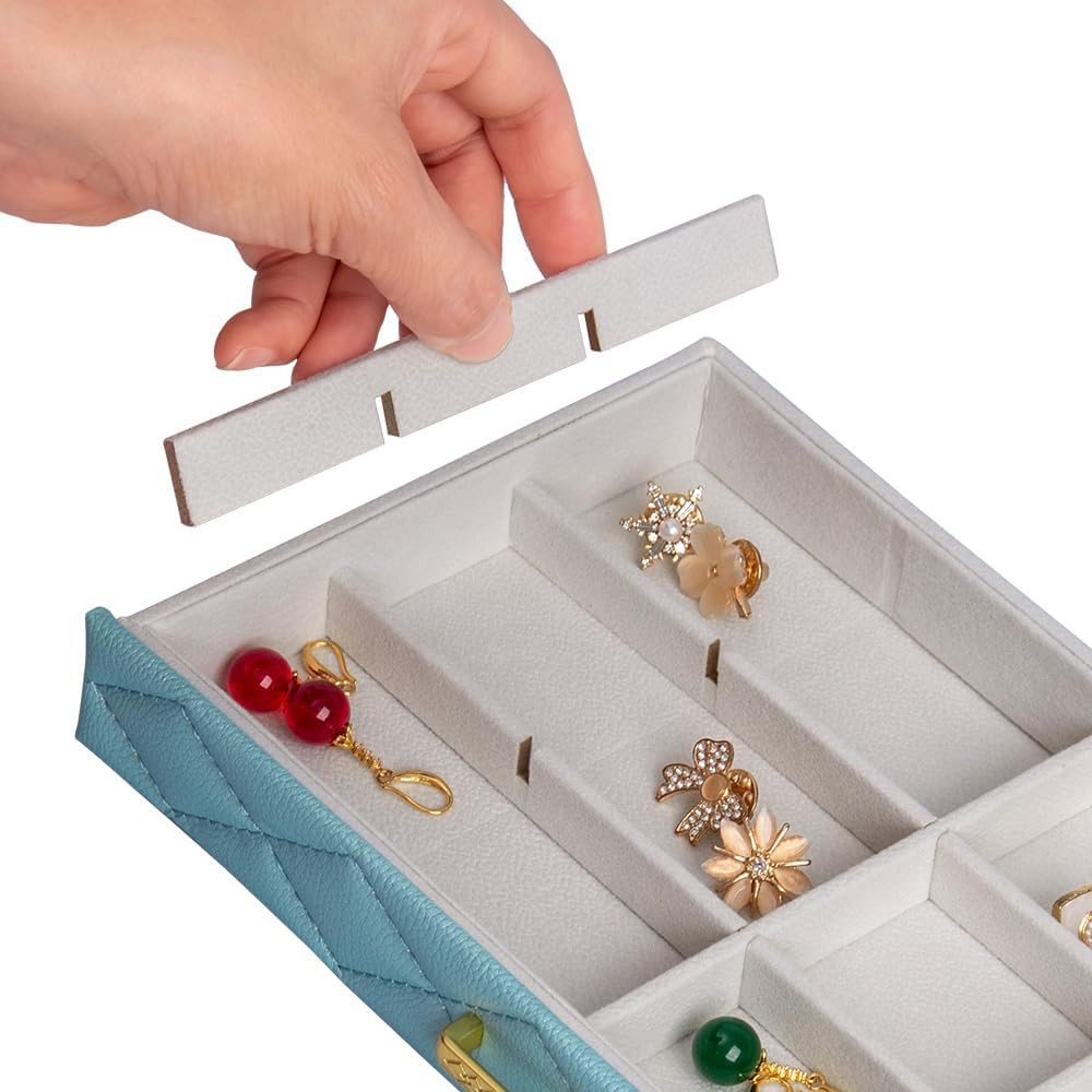 Extra Large Jewelry Box Organizer with 10 Drawers - Premium Faux Leather Stor...