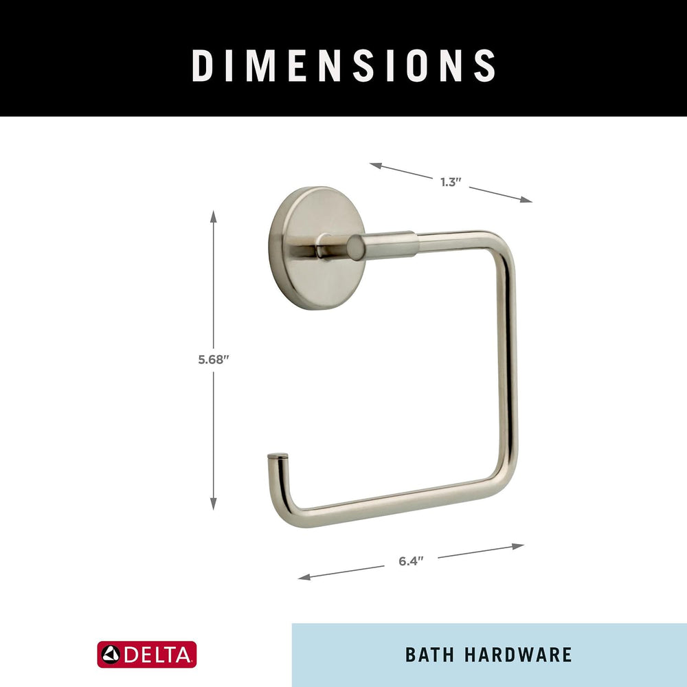 Delta Hand Towel Holder | Square Stainless Steel Ring for Hanging Towels in K...