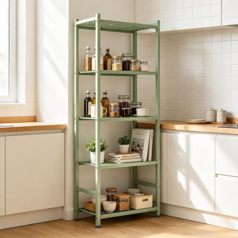 Storage Shelves, Metal Shelving Unit with Adjustable Feet, Shelf Organizer fo...
