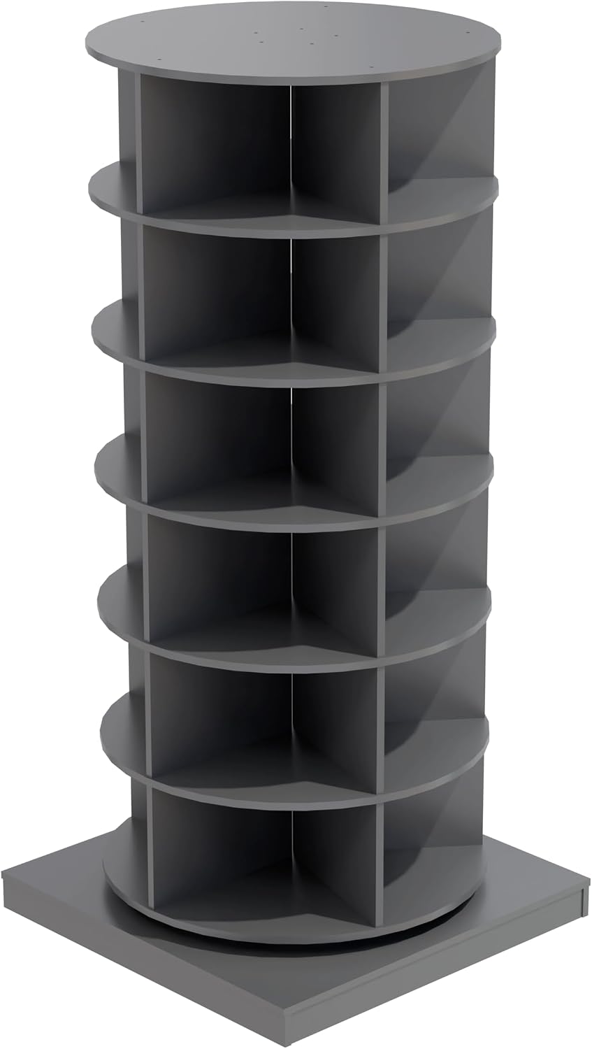 HomVent Rotating Shoe Rack, Wooden 6-Tier Spinning Shoe Rack Tower