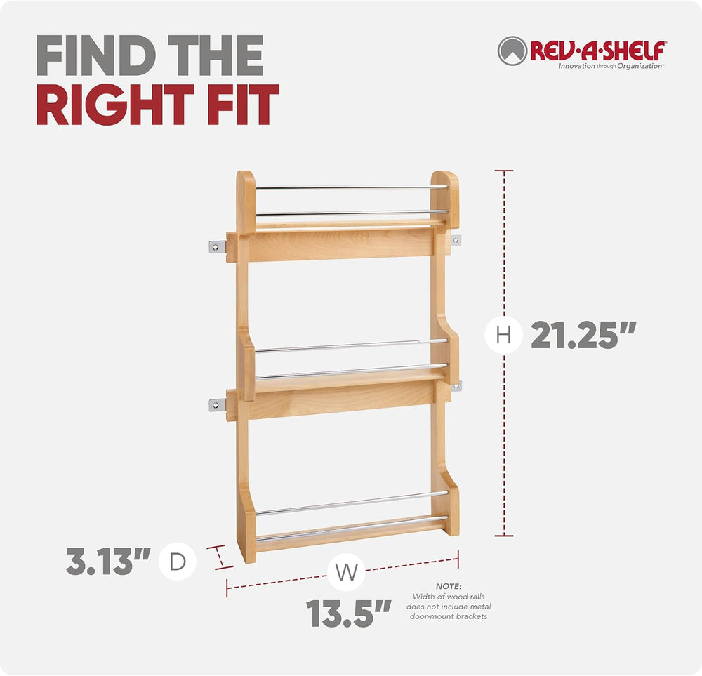 Rev-A-Shelf 18" 3 Tiered Pull Out Shelf Organizer for Kitchen Cabinets, ...