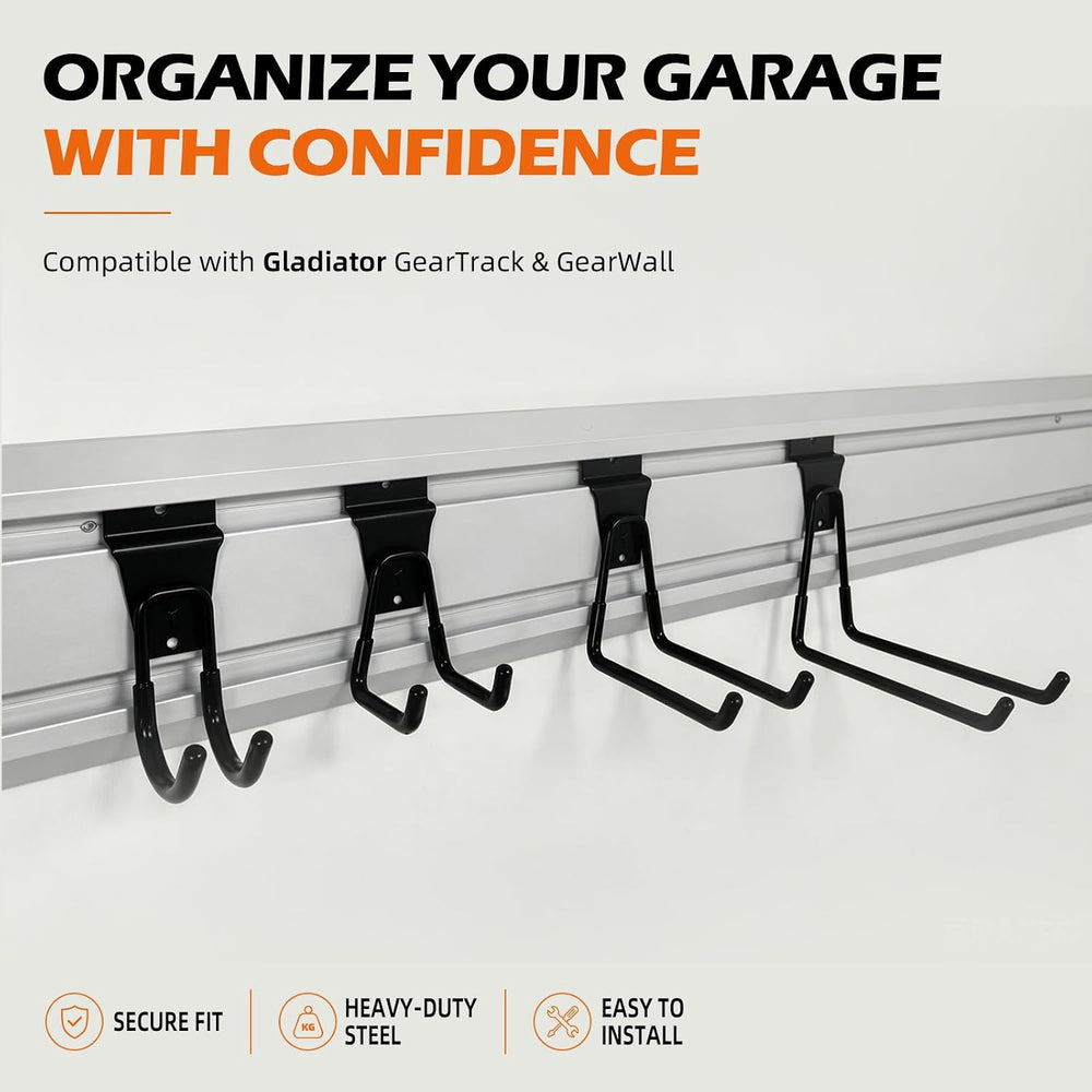 Large U Hooks Compatible with Gladiator GearTrack & GearWall, 6-Pack Gara...