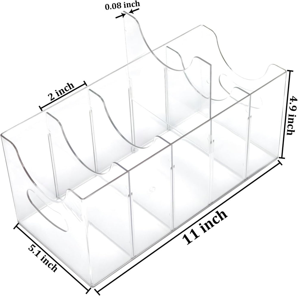 2 Pack Belt Organizer for Closet, 5 Compartments, Removable Dividers