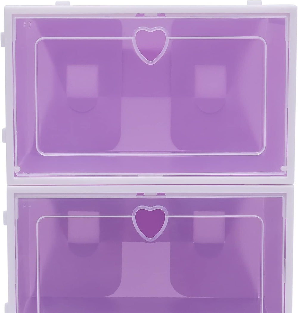 20 Pack Shoe Storage Box, Stackable Clear Plastic Shoes Organizer for Closet,...