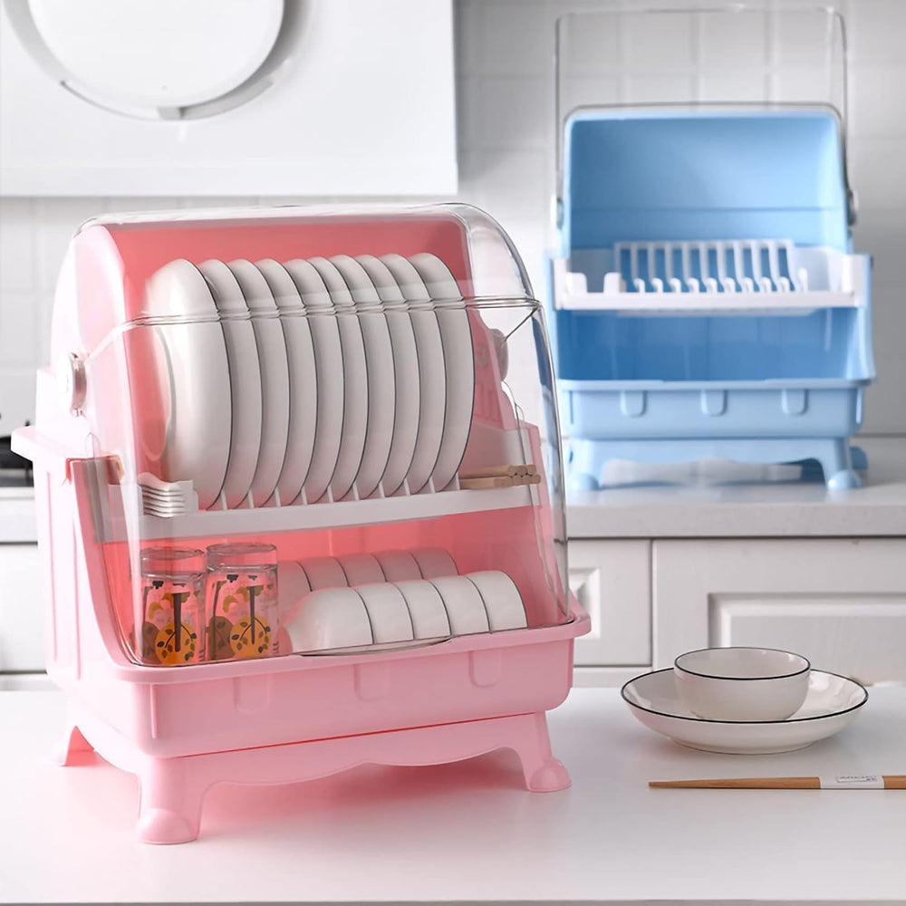 Pilipane Dish Drying Rack, Bottle Dryer Holder with Cover Lid and Removable D...