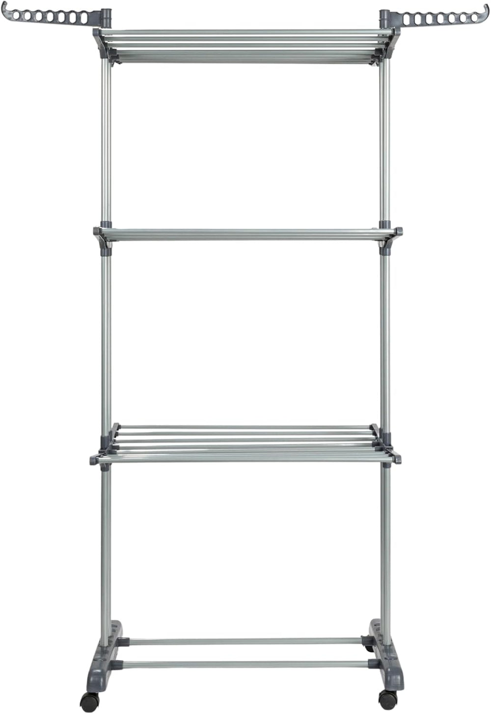 Household Essentials 4 Tier Stainless Steel Laundry Drying Rack with Two Side...