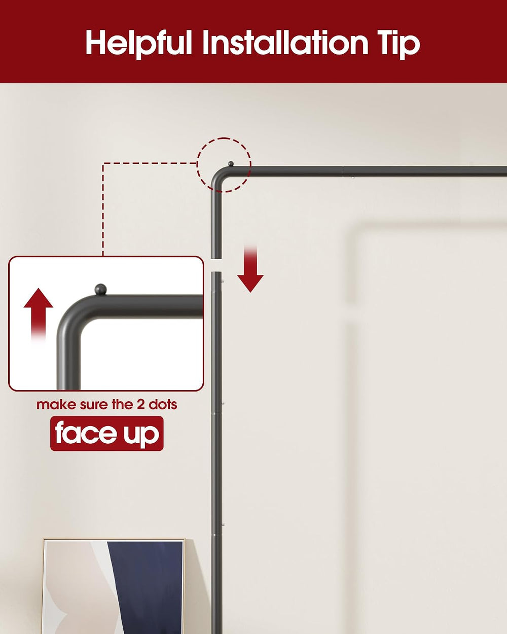 Sakugi Clothes Rack - Clothing Rack with Storage Mesh Shelf & Casters, He...