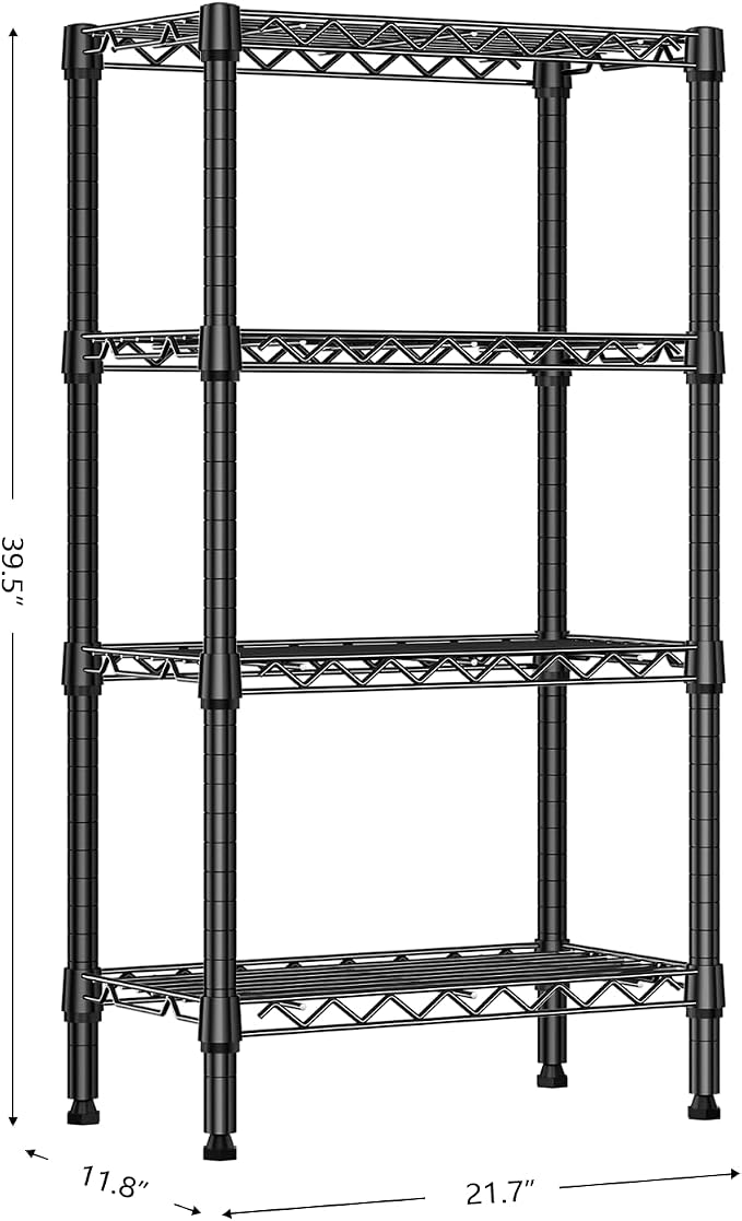 1000 lbs 4 Tier Shelf Metal Storage Shelves Wire Rack Closet Organizers