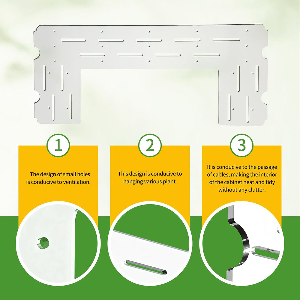 3-Pack 8mm Acrylic Shelves Compatible with IKEA MILSBO Greenhouse Cabinet