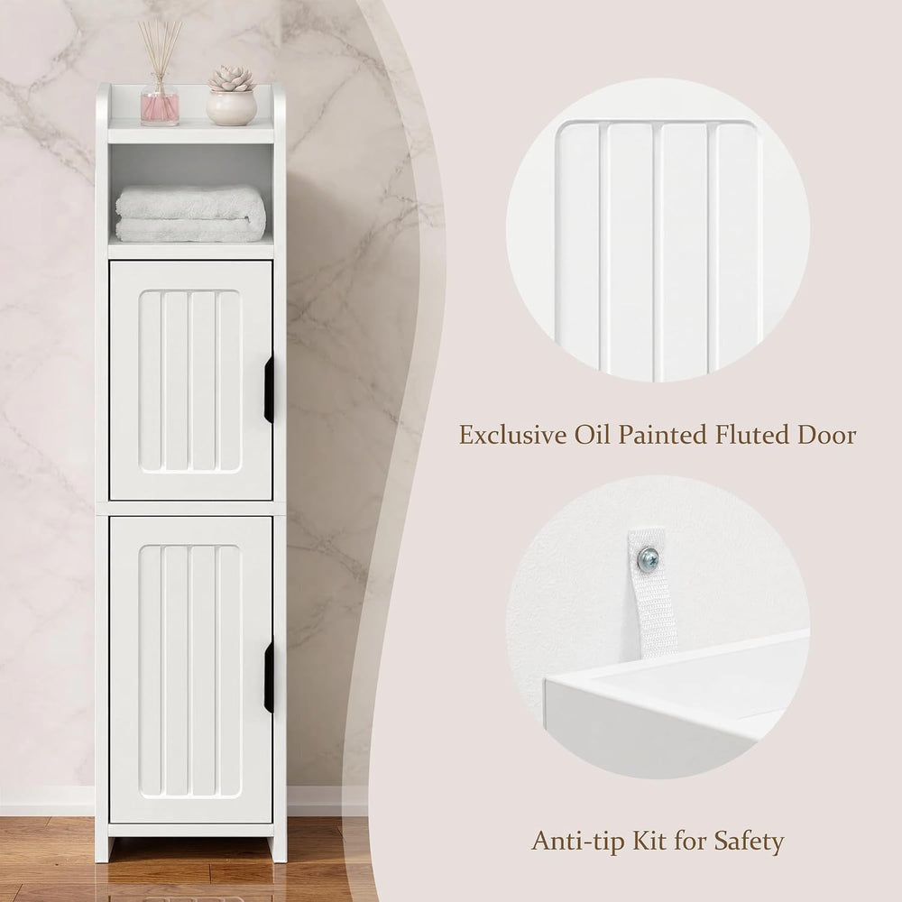 Small Bathroom Storage Cabinet,Corner Cabinet Narrow Toilet Paper Cabinet
