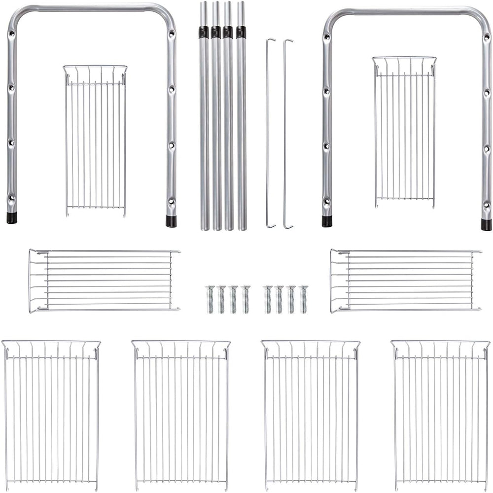 FlagShip 2 Tier Under Sink Organizers and Storage Rack Expandable Cabinet She...