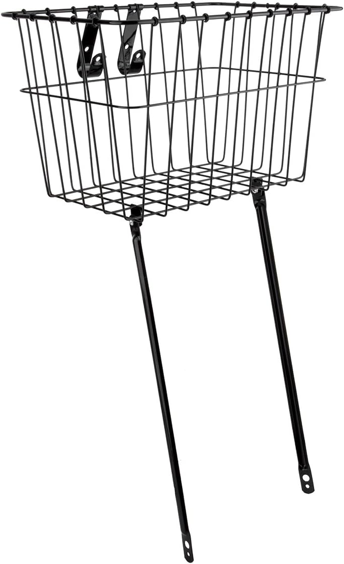 Wald 135 Front Grocery Bicycle Basket (14.5 x 9.5 x 9, Black)