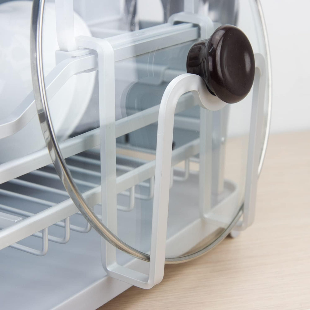 GMT-10353-B Aluminum Dish Drying Rack with Utensil Holder - 2 Tier Kitchen Co...