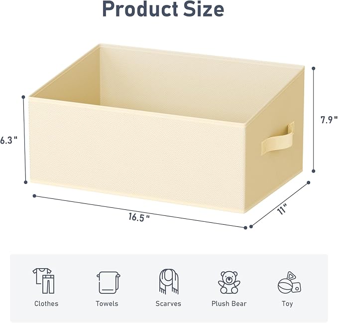 DIMJ Large Closet Storage Bins 8 Pack