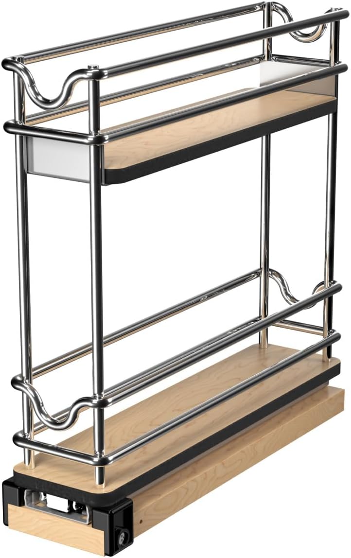 Rev-A-Shelf Narrow 3"W Pullout Upright Organizer for Cabinets