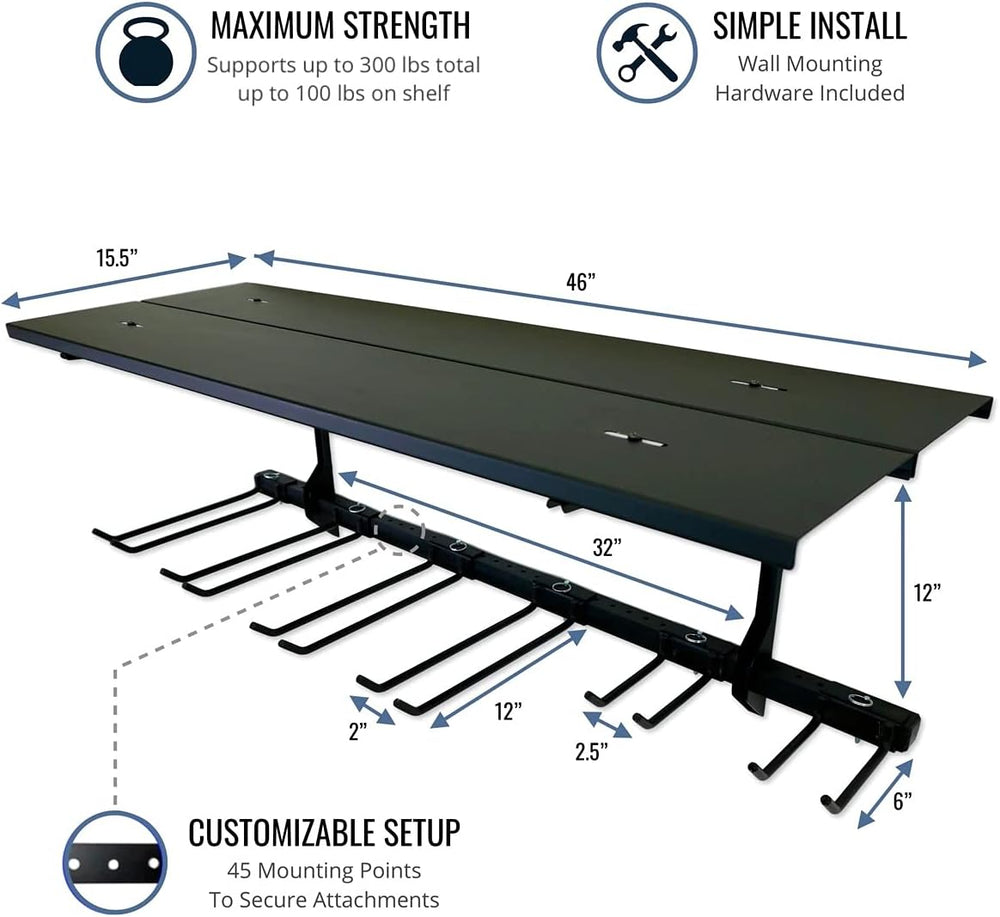 StoreYourBoard Tool Max Garage Storage Rack Shelf – Adjustable Wall Mount Gar...