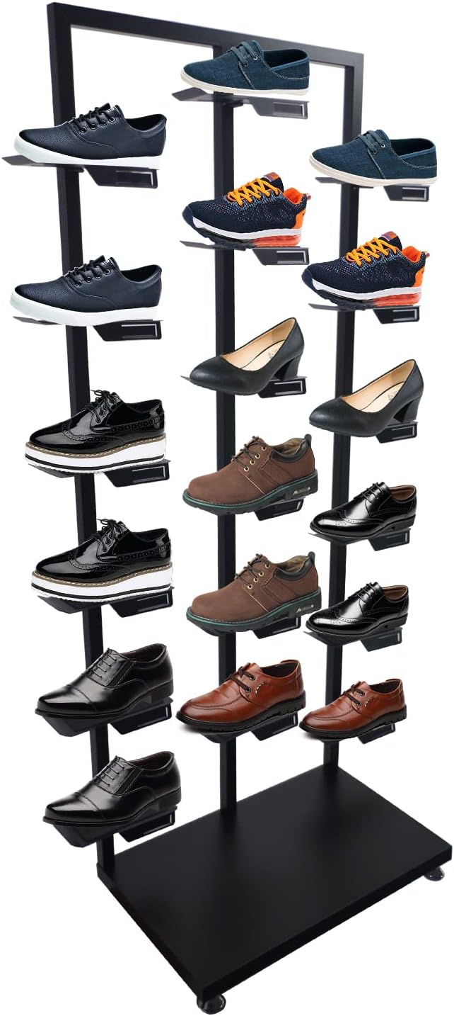 lesolar Commercial Clothing Store Shoe Rack, Holds 18 Shoes
