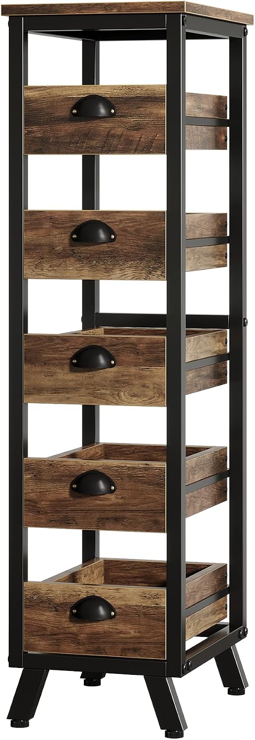 Tribesigns 5-Tier Narrow Kitchen Stand Fruit and Vegetable Storage Rack
