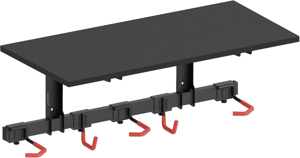 Mount-It! WheelsUp Bike Wall Mount with Shelf | Garage Storage Rack for 3 Bik...