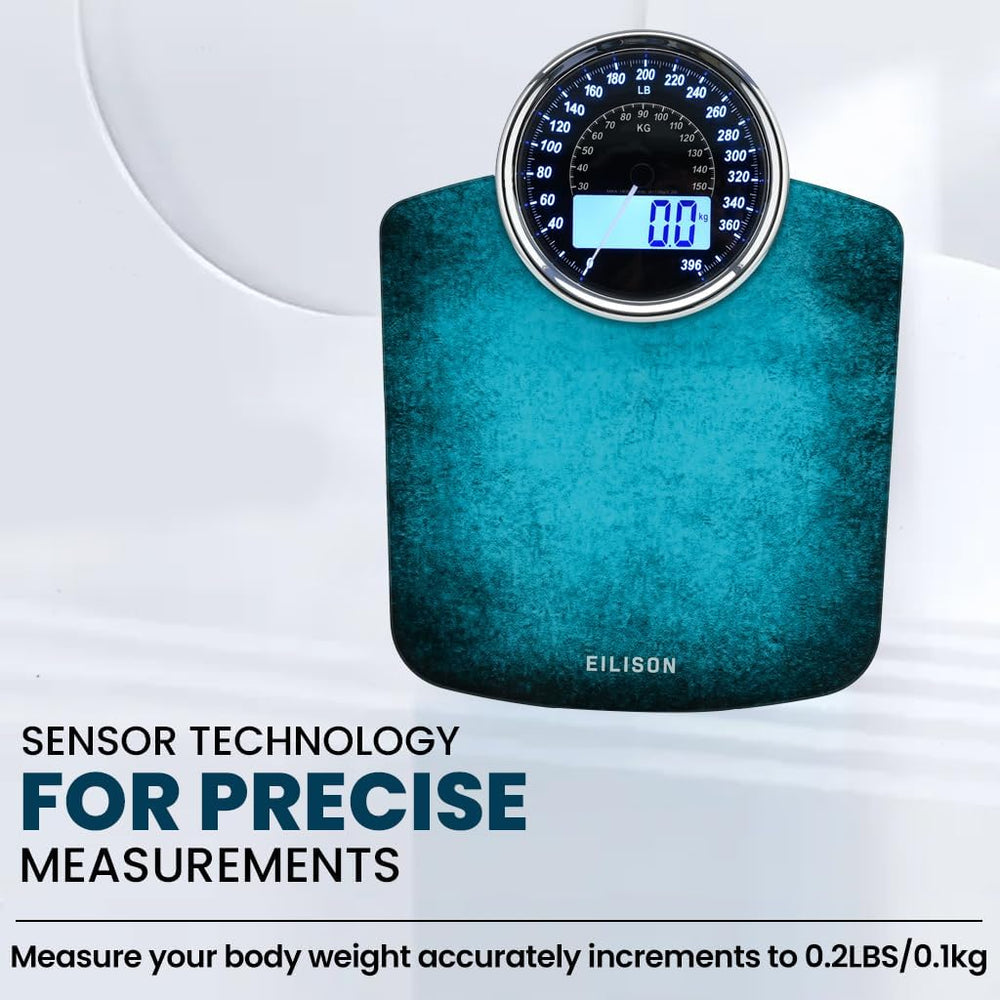 2-in-1 Digital & Analog Bathroom Scale, 400 lbs, Large Display
