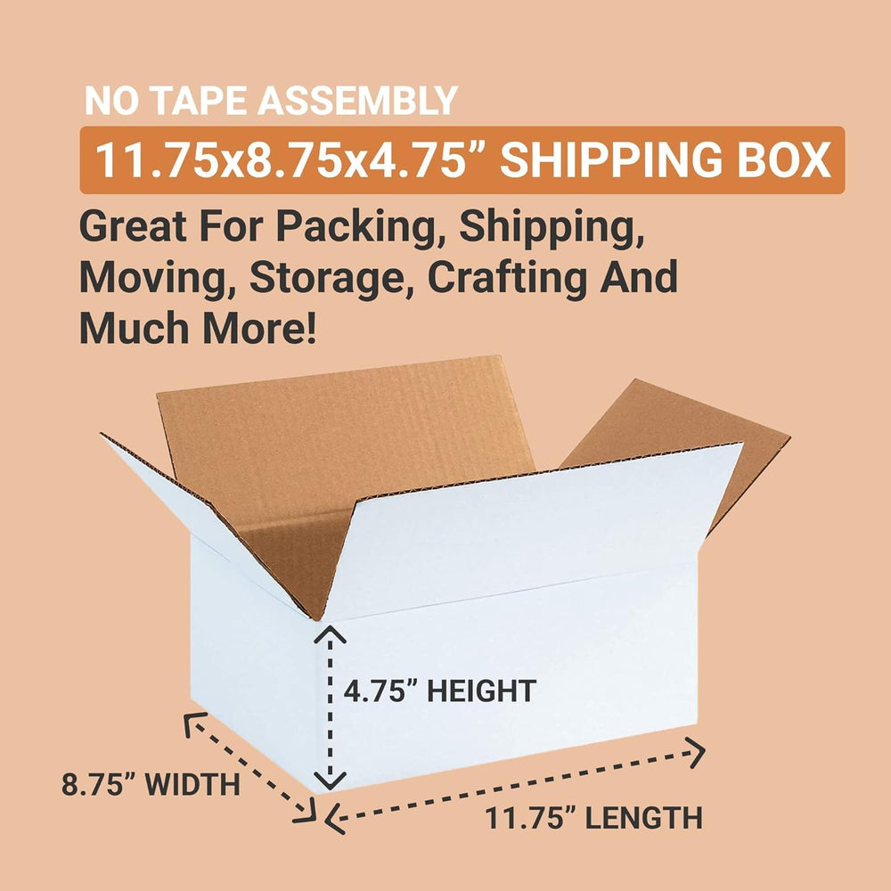 Box USA Shipping Boxes Small 15"L x 12"W x 10"H 25-Pack - Corr...