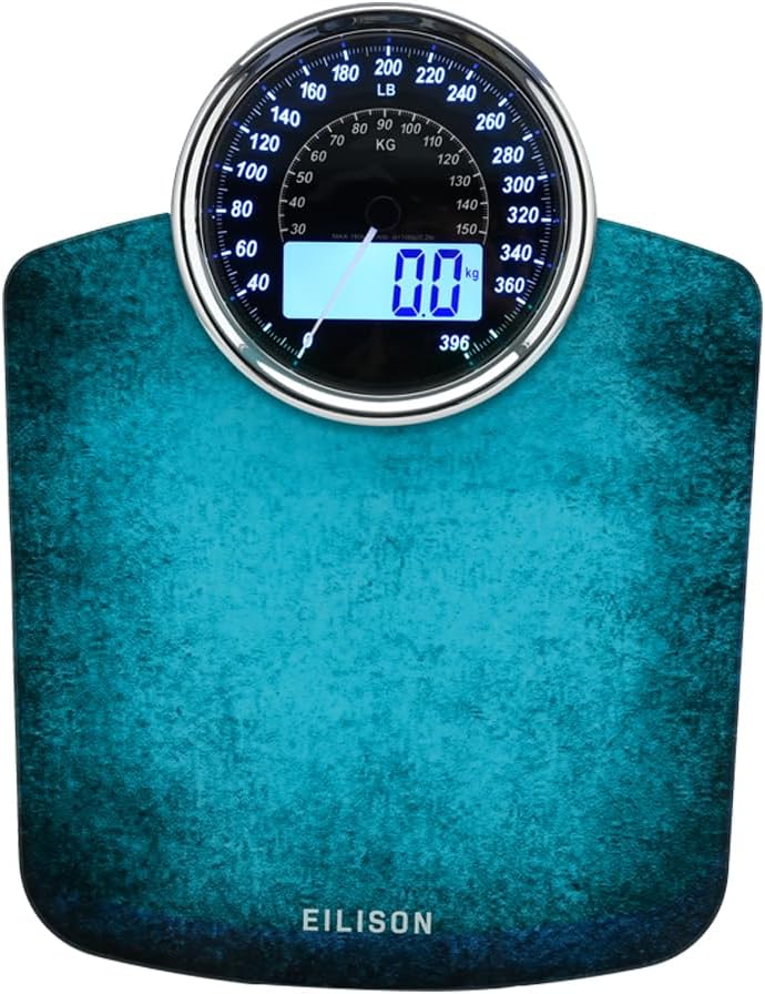 2-in-1 Digital & Analog Bathroom Scale, 400 lbs, Large Display