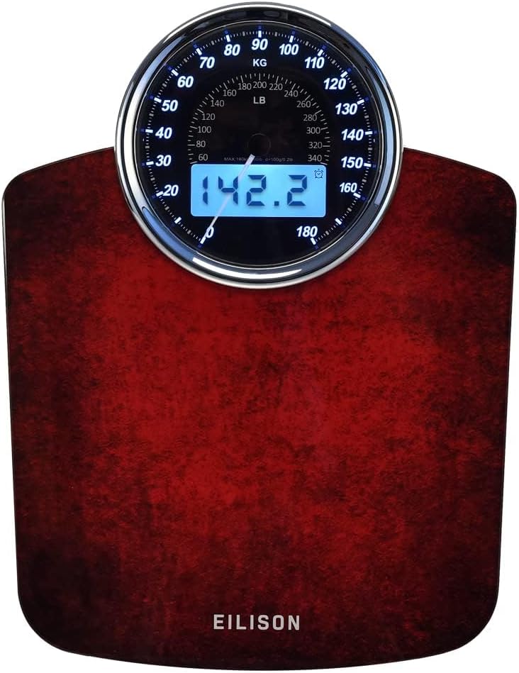 2-in-1 Digital & Analog Bathroom Scale, 400 lbs, Large Display