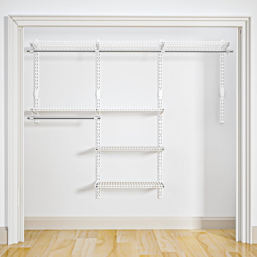 Sturdy Closet Organizer System: 6.5 Ft. Custom Metal Wire Shelving
