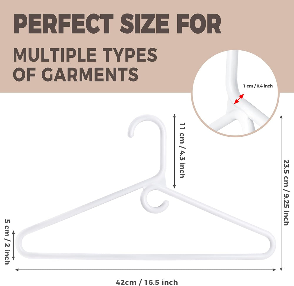 Quality White Plastic Hangers 30 Pack - Super Thick Heavy Duty Multipack for ...