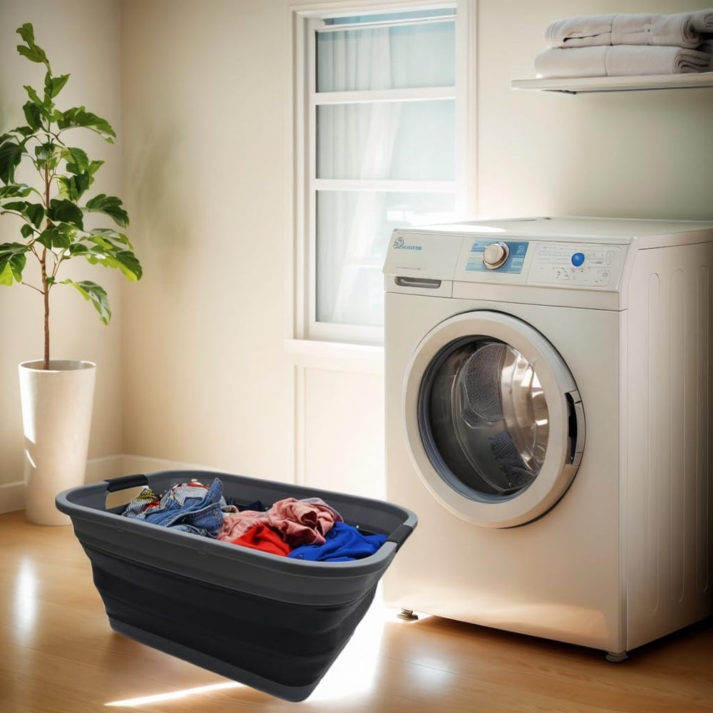 SAMMART 41L (10.8 gallon) Collapsible Plastic Laundry Basket - Foldable Pop U...