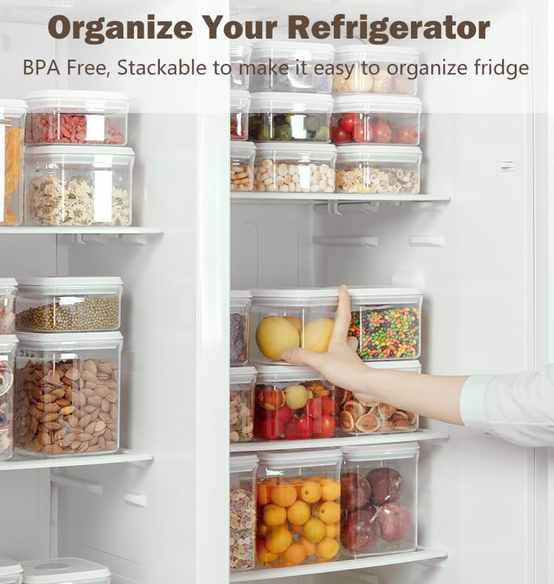Pop Food Storage Containers Set Large Airtight Food Storage Containers with P...