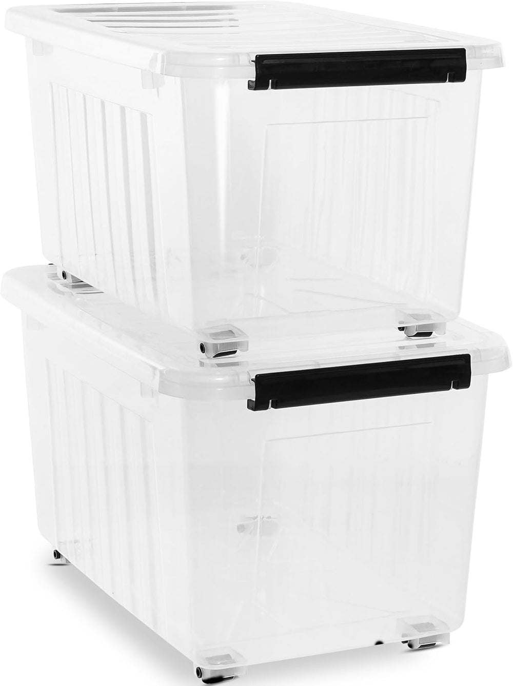 Citylife 54 QT Clear Plastic Storage Bins (2-Pack)