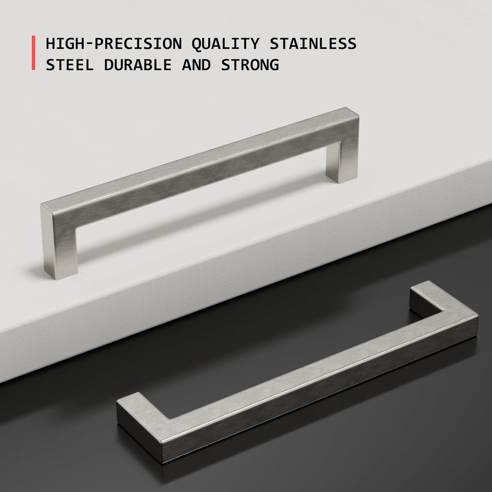 homdiy 30 Pack 5" Hole Center Brushed Nickel Kitchen Cabinet Handles