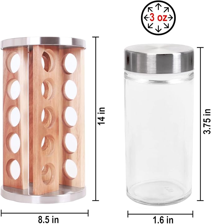 Orii 20 Jar Spice Rack with Spices Included