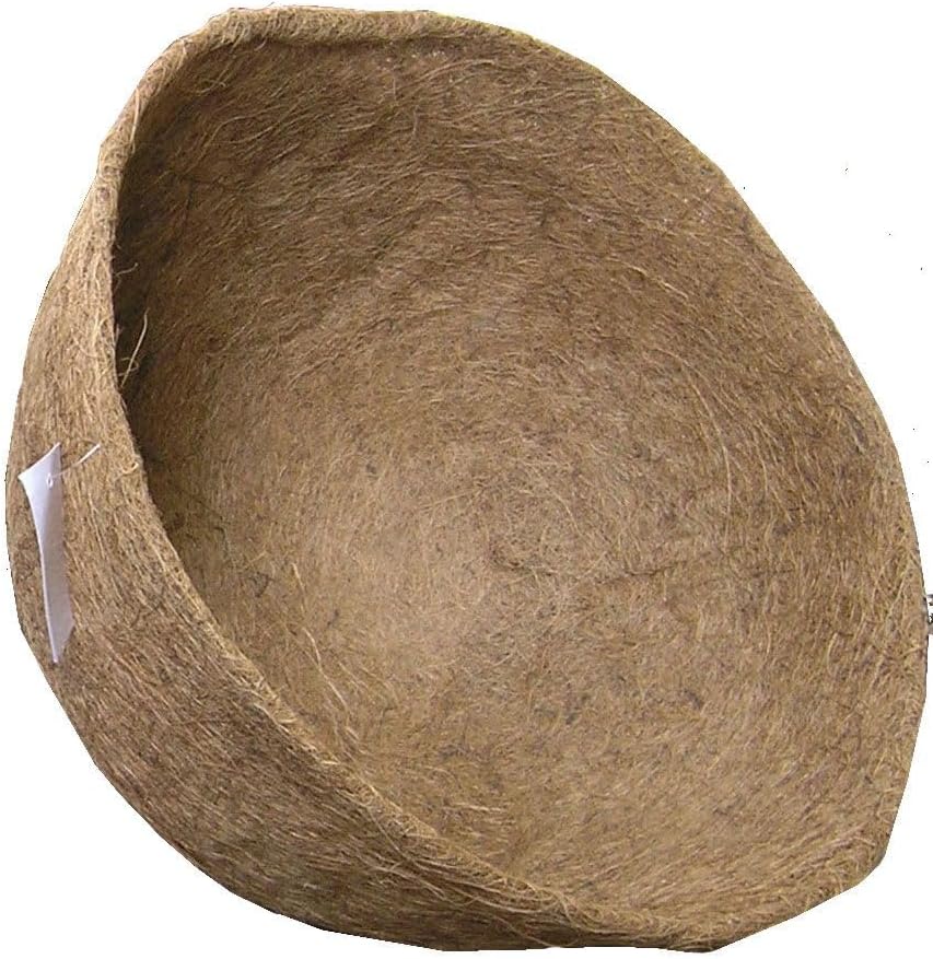24in X 15in Round Molded Coco Fiber Liner for Hanging Basket Planter