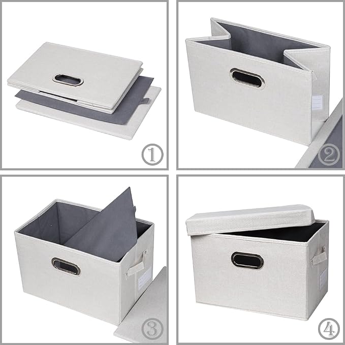 PRANDOM Large Collapsible Storage Bins (3-Pack)