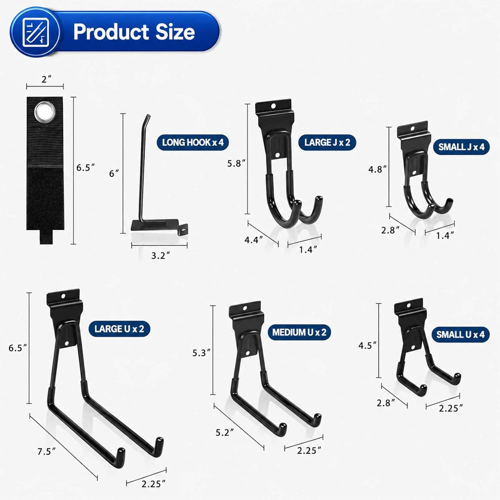 Slatwall Hooks 20Pack, Heavy Duty Slatwall Accessories for Garage