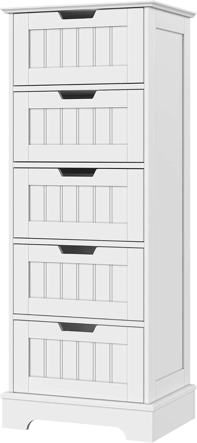 ChooChoo Bathroom Storage Cabinet with 5 Drawers, 15.7" W Bathroom Cabinet