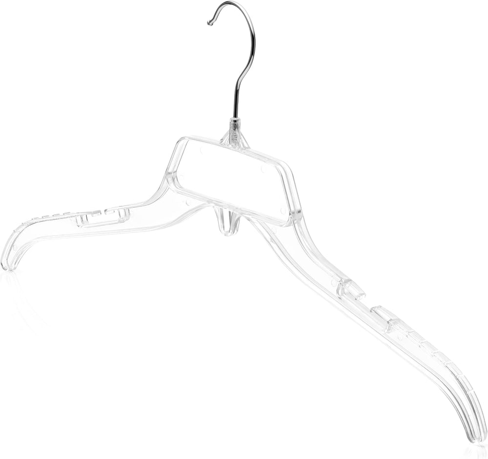 DEILSY™ Clear Plastic Hangers 50 Pack Sturdy Plastic Shirt Hangers