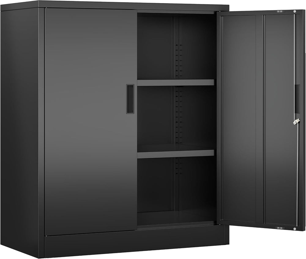 BESFUR Metal Storage Cabinet,36" H Lockable Storage Cabinets with 2 Adju...